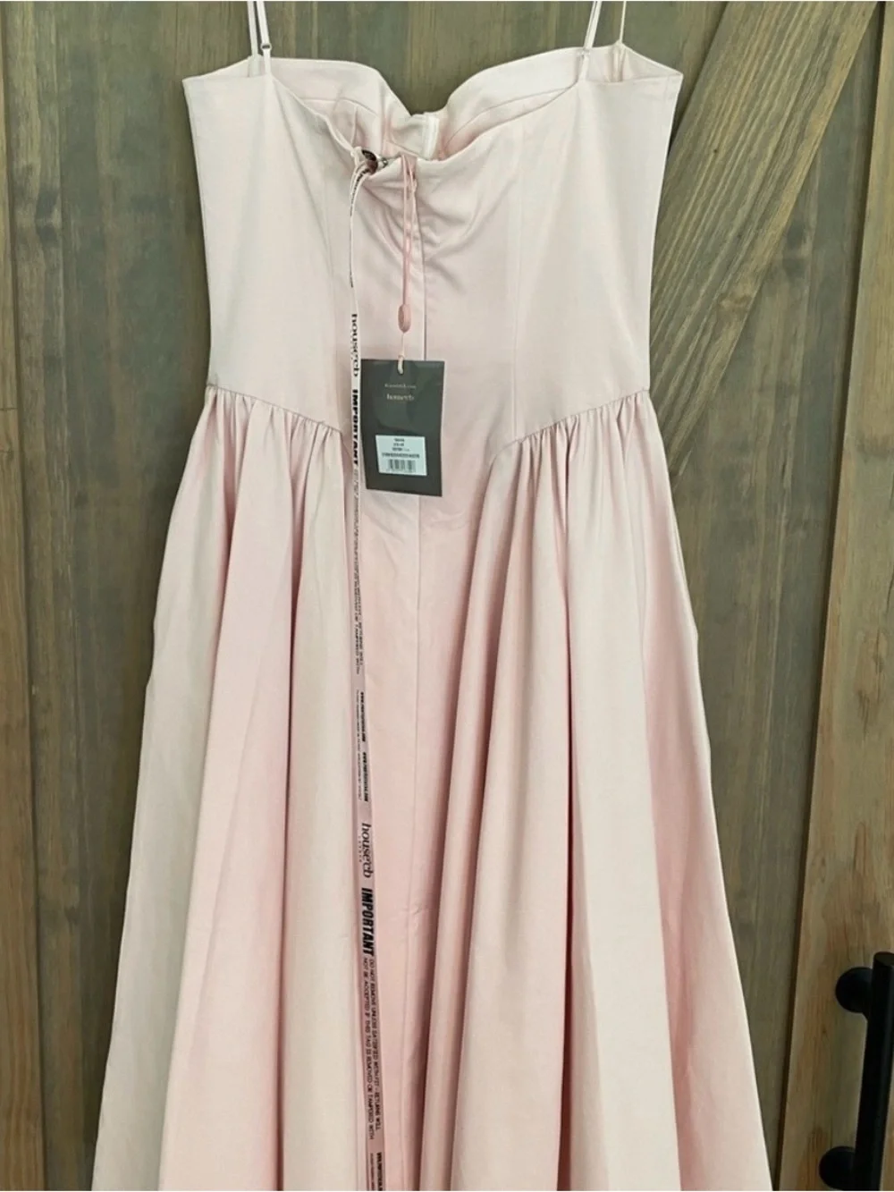 House of CB Strapless Blush Pink Corseted Dress